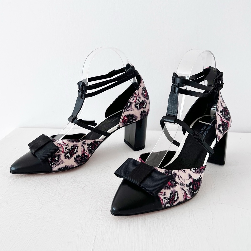 Anthropologie Beaubourg‎ Gladiator Heels by Peter Som Size 36 NWOB, Bow, Floral
